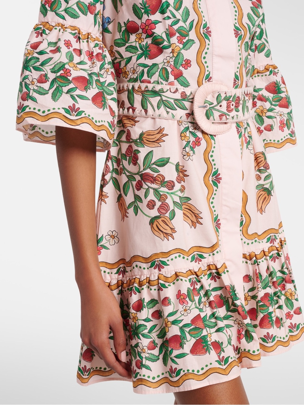 Farm Rio: Fruit Beauty Scarf floral cotton minidress - Picture 2 of 11